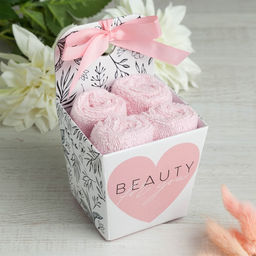 Салфетки махровые Этель Beauty, 30?30 см, 4 шт., хлопок 100%, розовые