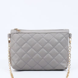 Сумка кросс-боди на молнии, цвет серый