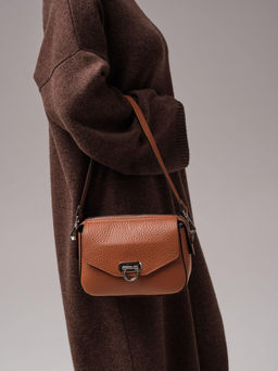 Женская сумка кросс-боди Azaro 3684 коричневый камень соло