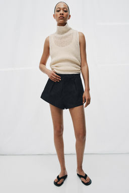 SHORTS DENIM PINZAS ZW COLLECTION / Azul