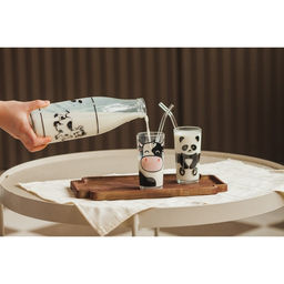 Бутыль для молока Доляна «Коровушка», 1 л, 8.5×25 см, стекло