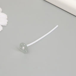 Цена за 100 шт. Фитиль для свечи хлопок, металл белый 6 см