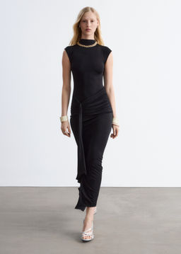 Vestido midi de frontal cruzado - H&m фото 6