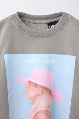 LADY GAGA WASHED-EFFECT T-SHIRT - Zara фото 3