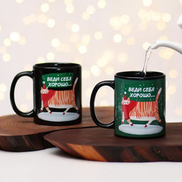 Кружка-хамелеон «Веди себя хорошо», 350 мл