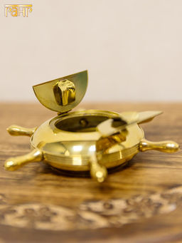 Пепельница Штурвал № Кп5019/1 полиш - Ганг фото 3