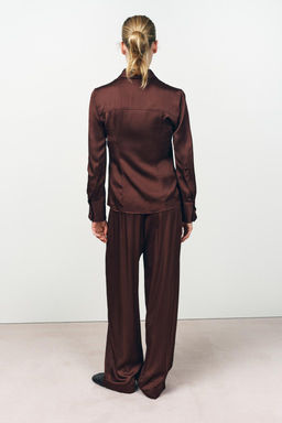 FLOWING SATIN SHIRT - Zara фото 3