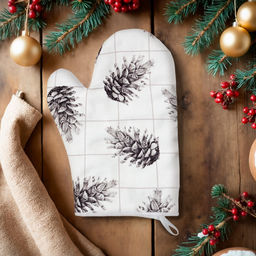 Цена за 2 шт. Варежка-прихватка «Этель» Merry Christmas 20×27 см,100% хлопок, ватин 250 г/м²