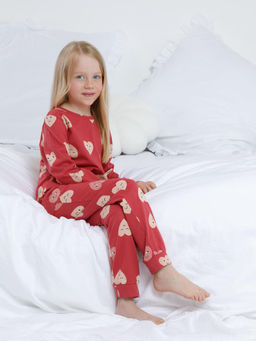 К 1561/спелая вишня,доброе сердце пижама дет