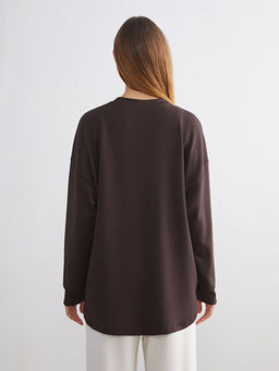 Bisiklet Yaka Kad?n Sweatshirt Tunik
