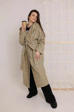 Плащ AMORI 2152 клетка  фото 3