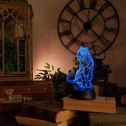 ULI-M507 RGB/3AA TIGER/BLACK Светильник декоративный с эффектом 3D Тигр, на батарейках 3AA (не в/к). 1 светодиод. RGB свет. TM Uniel