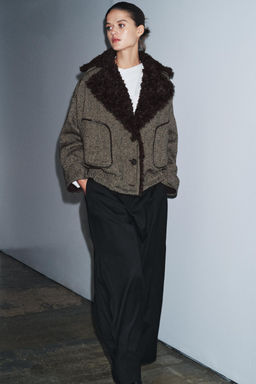 PINSTRIPED PLEATED TROUSERS ZW COLLECTION - Zara фото 6