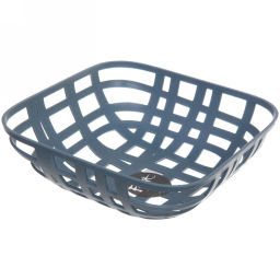 Цена за 2 шт. Фруктовница пластиковая "Астория" 23*23*7,5см, синяя пыль