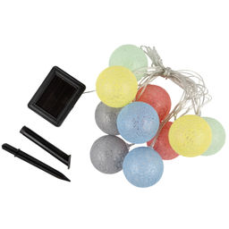 USL-S-139/PM2000 COTTON BALLS Садовая гирлянда на солнечной батарее Клубки. 10 светодиодов. Теплый белый свет. 1*АА Ni-Mh аккумулятор в/к. IP44. TM Uniel