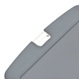 Цена за 5 шт. Бейдж горизонтальный, внешний 100х79 мм, внутренний 85х54 мм, силиконовый, серый