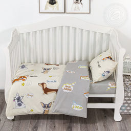 Люси Детский/Пододеяльник: 1 шт. - 147*112; Простыня: 1 шт. - 150*110; Наволочка: 1 шт. - 40*60; Поплин ясельный - Артпостелька фото 2