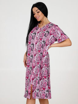 1501 ХАЛАТ ЖЕНСКИЙ (Розовый) - А-дина фото 5