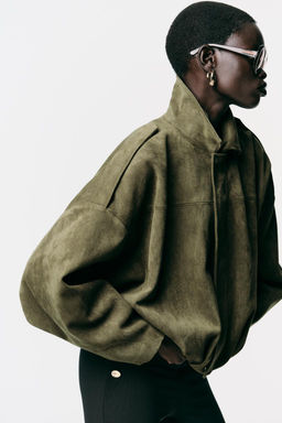 SUEDE EFFECT BOMBER JACKET - Zara фото 14