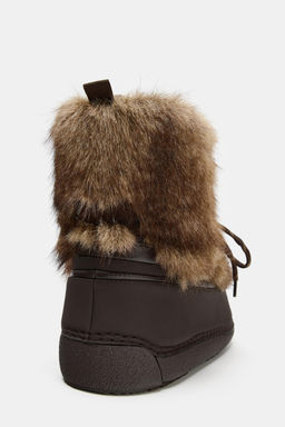 COMBINED FAUX FUR ANKLE BOOTS SKI COLLECTION - Zara фото 22