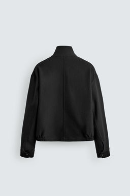 CAZADORA RELAXED FIT ESTRUCTURA / Negro - Zara фото 8