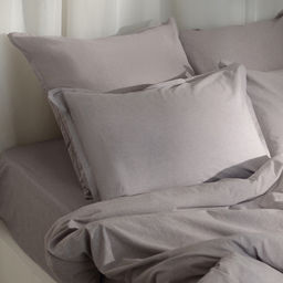 Простыня на резинке 2-спальная SL Home Деним, 180200+30 см, серая, жатый хлопок - Sima-land home фото 5