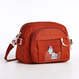 Сумка молодёжная на молнии, цвет коричневый - Simaland фото 3