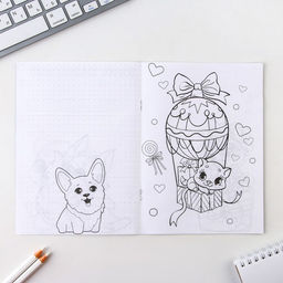 Цена за 10 шт. Блокнот раскраска А5, 8 страниц Зверята - Artfox фото 4