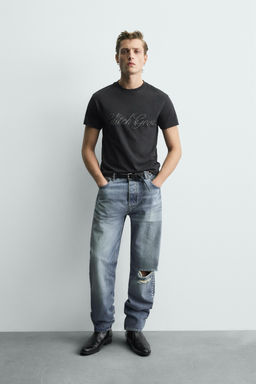 WASHED SLOGAN CROPPED FIT T-SHIRT - Zara фото 8