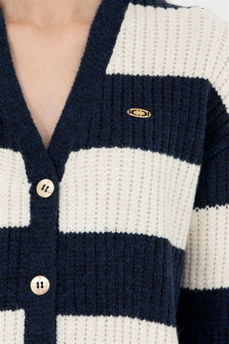 Женский темно-синий трикотажный кардиган - U.s. polo assn фото 7