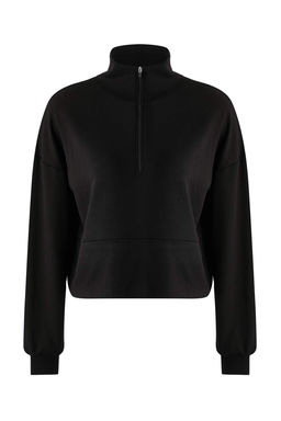 Siyah Fermuarl? Spor Orme Sweatshirt THMAW26SW00005