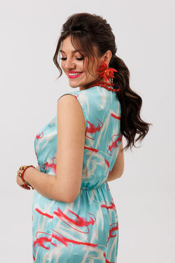 Платье ANELLI 1645 кораллы на море  фото 3