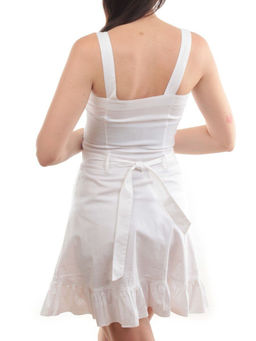 XA-68028 WHITE Сарафан женский (97% хлопок, 3% эластан)
