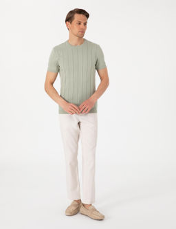 _a_la Slim Fit %100 Pamuk Bisiklet Yaka Triko Ti__rt