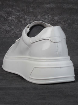 05-PDD215-2 WHITE Кроссовки женские (натуральная кожа)