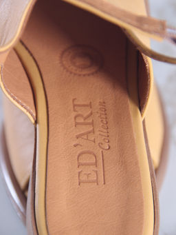 Босоножки EDART 4013.23663 bе. Тыква лион+коричневый