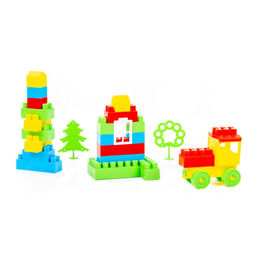 Конструктор Строитель (Малый, 66 элементов) (в мешке) - Полесье фото 4