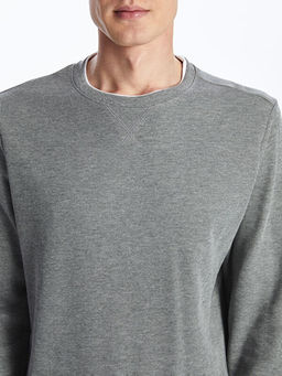 Bisiklet Yaka Uzun Kollu Erkek Sweatshirt