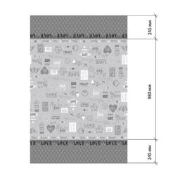 Скатерть Этель Love 220х147 см, 100% хлопок, саржа 190 гр/м2  фото 2