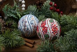 Набор для вышивания PANNA IG-7387 Новогодняя игрушка. Рождественские узоры 8.5 х 8.5 см