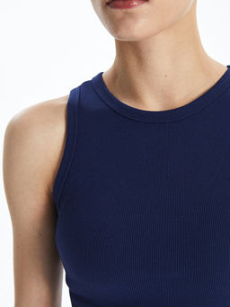 Bisiklet Yaka Dokulu Kad?n Crop