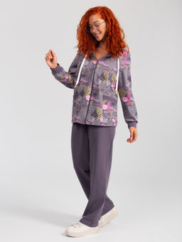 Костюм женский футер с лайкрой "ДОРИС" ЛИЛОВЫЙ