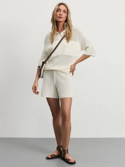 Удлиненный вязаный джемпер из вискозы / Zarina  фото 2