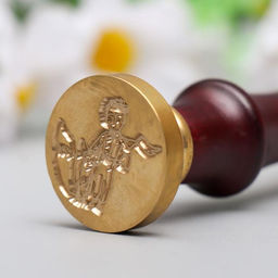 Печать для сургуча с деревянной ручкой «Маленький принц и лис», 9×2.5×2.5 см