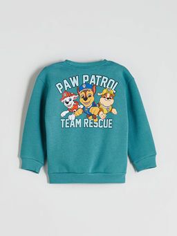 Bisiklet Yaka Paw Patrol Bask?l? Erkek ?ocuk Sweatshirt