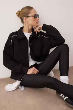 Siyah Orme Sweatshirt TWOAW26SW00147 - Trendyolmilla фото 2