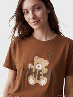 Пижамный комплект женский с принтом Teddy