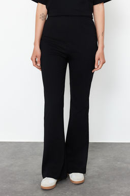 Siyah %100 Pamuk Oversize Kal?p Ispanyol Paca Orme T-shirt/Pantolon Alt-Ust Tak?m TWOSS24AU00059 - Trendyolmilla фото 5