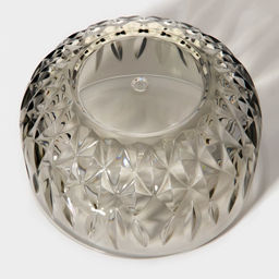 Салатник «Грани», 750 мл, 13.4×7.5 см, пластик, прозрачный, серый