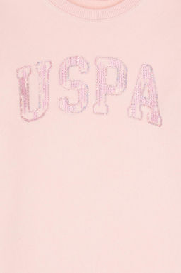 K_z _ocuk Toz Pembe _rme Elbise Sepette S_rpriz _ndirim - U.s. polo assn фото 4